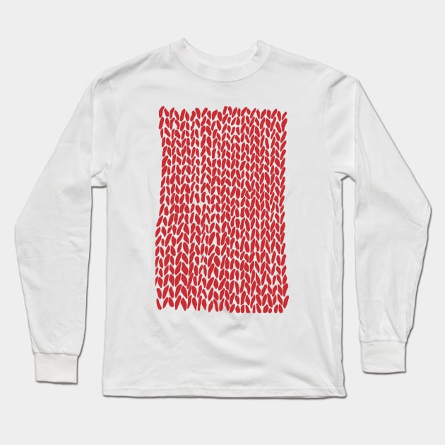 Hand Knit Red Long Sleeve T-Shirt by ProjectM